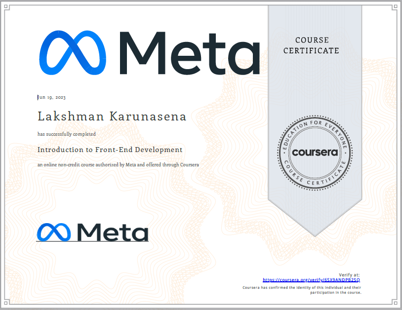 Coursera-introduction-to-front-end-development-certificate