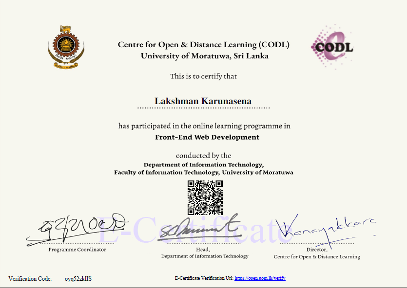 UOM-front-end-web-development-certificate